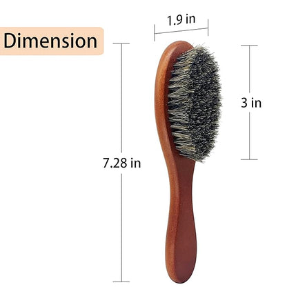 Bristle Cat Hair Brush for Shedding, Soft Cat Brush Wooden Handle, Short & Long Haired Cat Dog Brush Pet Grooming
