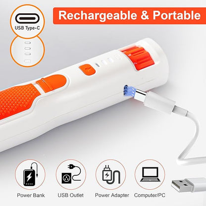 7-Speed 360° LED Strong Light Dog Nail Grinder Quiet Cat Nail Grinder Dog Nail Trimmers for Large Medium Small Dogs Cats Pets Claw Trimmer Quick Dog Nail Clipper