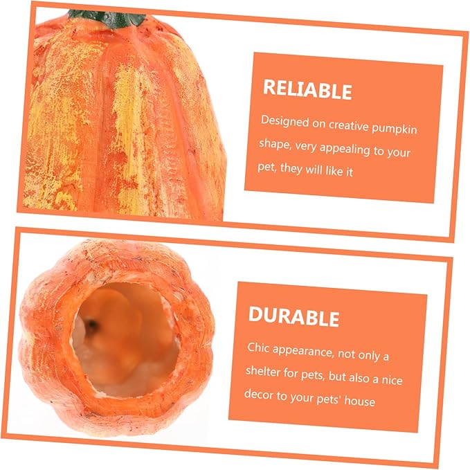 Pumpkin Shaped Aquarium Cave Fish Tank Decor Lovely Garden Landscaping Ornament for Pet Fish Enthusiasts