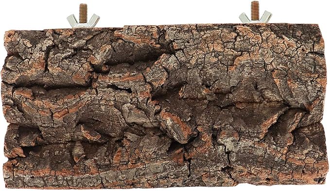 Dnoifne Cork Seat Board, Natural Wooden Parrot Bird Perch Stand, Natural Wooden Bird Cage Stand Pole Accessories for Parrot, Parakeet, Budgies, Lovebirds