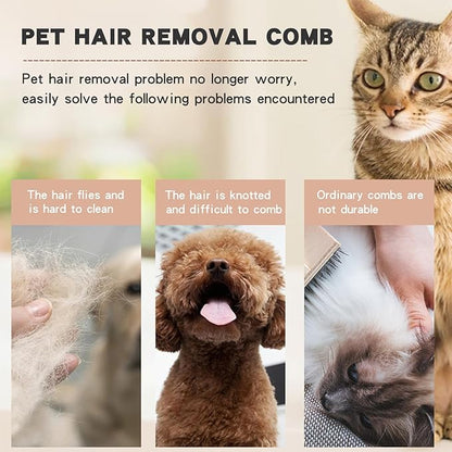 Dematting comb for Dogs, Cat deshedding Brush,Pet undercoat brushes, Dog Grooming Rakes for long haired Dogs-Double Sided Shedding,Dog brush for matted hair (Blue)