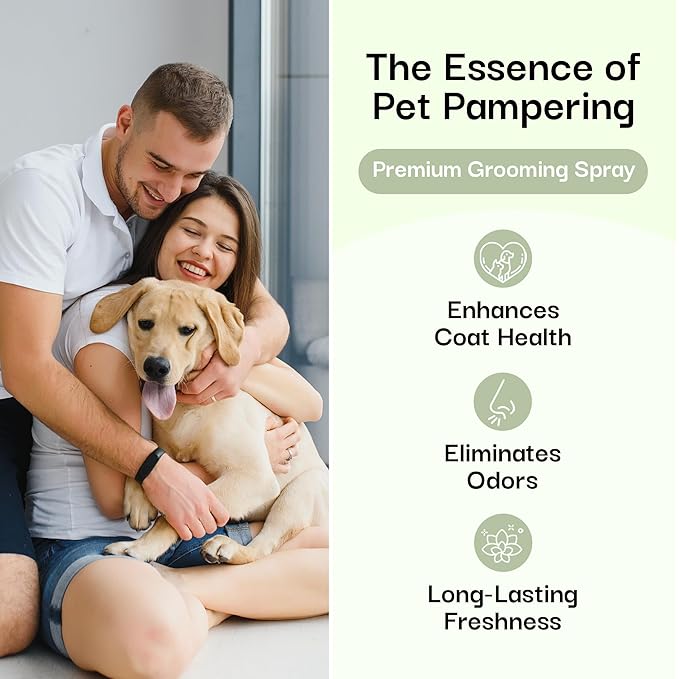605Products Premium Dog Cologne & Odor Eliminator - Long Lasting Puppy Perfume, Deodorant Grooming Spray with Essential Oils, 2oz Fresh Apple (3-Pack)