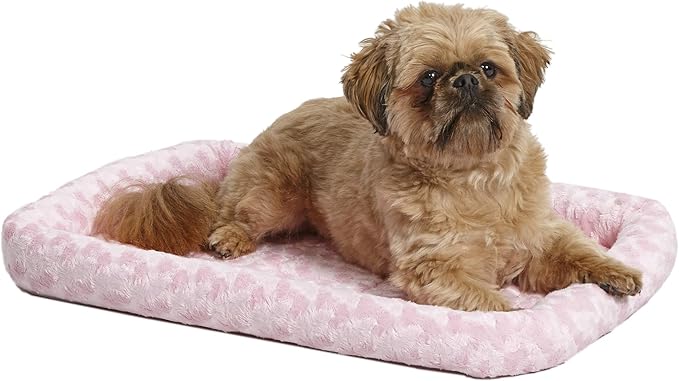 MidWest Homes for Pets iCrate Dog Crate Starter Kit, 24-Inch Dog Crate Kit Ideal for Small Dog Breeds (uo to 25 pounds) Includes Dog Crate, Pet Bed, 2 Dog Bowls & Dog Crate Cover (Pink), 1524PK-KIT