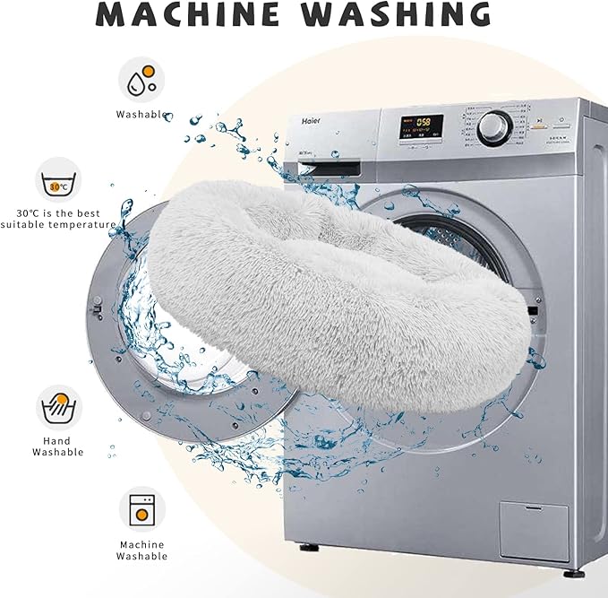 Calming Bed for Dogs 30 Inches Dog Beds for Medium Dogs Washable Anti-Anxiety Dog Beds for Medium Dogs