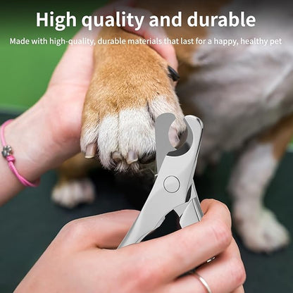 Professional Stainless Steel Dog Nail Clippers & Trimmers with Safety Guard - Heavy Duty Pet Nail Clippers for Large, Medium, Small Dogs & Cats