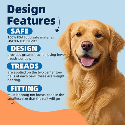 100pcs Dog Nail Caps Claw capsCover with Glue and Applicators (XXL: About. Weight: 40-70 pounds.)