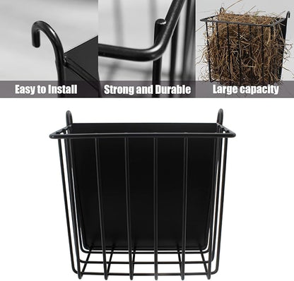 2PCS Rabbit Hay Rack with Heavy-Duty Metal Frame Rabbit Hay Holder for Cage - Guinea Pig Hay Feeder Bunny Hay Feeder,for Rabbits Guinea Pigs Bunny Chinchillas