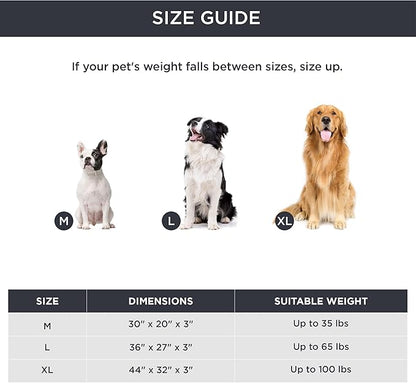 Bedsure Medium Dog Bed for Medium Dogs  Self Warming Orthopedic Dog Beds with Removable Washable Cover, Egg Crate Foam Pet Bed Mat, Ashen Cream