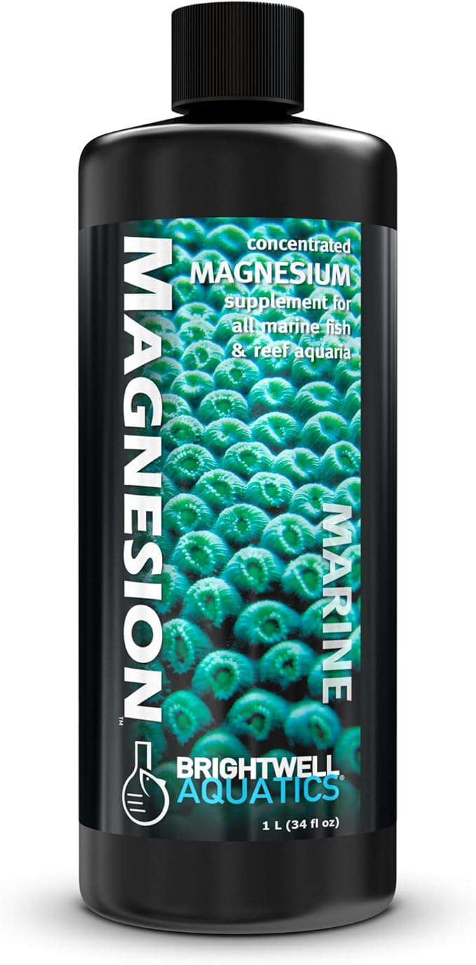 Brightwell Aquatics Magnesion Liquid Salt Water Conditioner - Concentrated Magnesium Supplement for Reef and Marine Aquariums, 33.8 fl oz