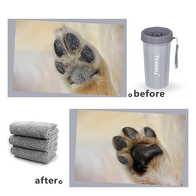 Dog Paw Cleaner for Large Dogs, Dog Paw Washer, Muddy Paw Cleaner, Pet Foot Cleaner, Dog Paw Protector Kit
