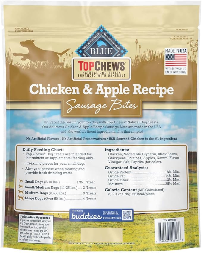 Generic (Pack of 1) Top Chews Chicken & Apple Recipe 100% Natural Dog Treats
