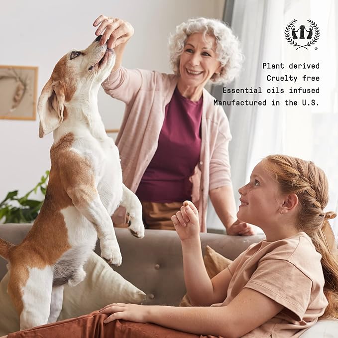 Muse Apothecary Pet Ritual Aromatic Waterless Dog Shampoo - No Rinse Dry Shampoo for Dogs & Cats - Essential Oils Infused, 16oz Fresh Bouquet