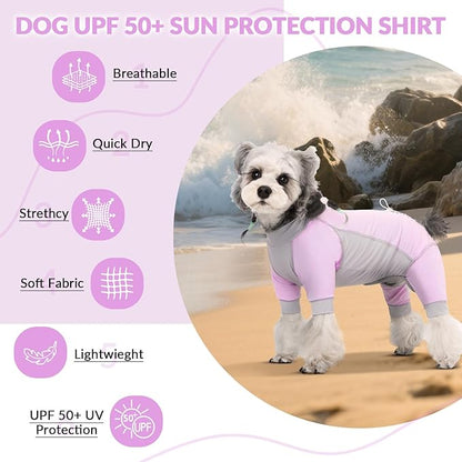 Dog Sun Protection Shirt, UV Shirt for Dogs, Lightweight Breathable Cooling Vest, Quick Dry Dog Summer Clothes for Small Dogs