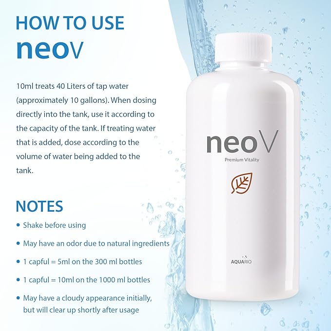 Neo V - Liquid Conditioner for Freshwater Fish Tank, Enhances Fish Health, Stabilizes Aquarium Water Quality, Ideal for Aquascaping - Water Conditioner for Aquarium Tank - 1000ml