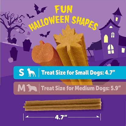 Whimzees by Wellness Halloween Natural Dental Chews for Dogs, Long Lasting Treats, Grain-Free, Freshens Breath, Small Breed, 12 Count