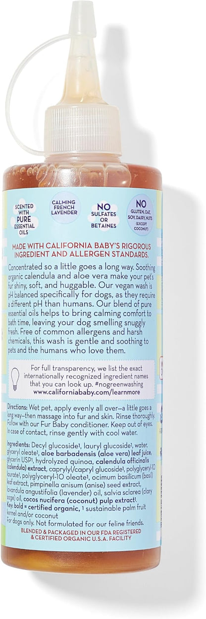California Baby Hypoallergenic Dog Shampoo + Conditioner | 100% Plant-Based Ingredients | Lavender Scent | pH Balanced for Pets | Soothing Organic Calendula + Aloe + Apple Cider Vinegar