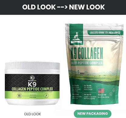 K9 Collagen PEPTIDE Complex W/BIOTIN - Hip & Joint Supplement for Dogs- Supports Healthy Joints, Skin & Coat  Helps in Recovery & Repair 3+ Months Supply - Over 114 Servings!