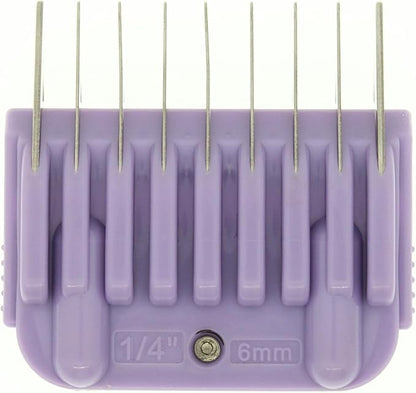 6mm 1/4" Animal Clipper Guard Attachment (Not Compatible on 5-in-1 Blade) for A5 Series Clippers |Stainless Steel Blade for Dog Groomers| Snap-On/Off Guard Combs for Dog Grooming (Standard COMB6MM)