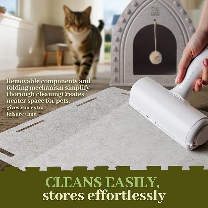 Apasiri Cat House for Indoor Cats: Innovative Polyester Fiber Cat Bed Cave, Sturdy and Scratch-Resistant, Compatible with Heating Pads. Original Castle Design_he Ultimate Gift for Your Feline Friend