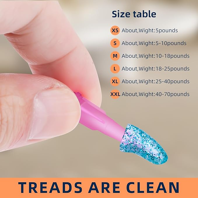 100pcs Dog Nail Caps Claw capsCover with Glue and Applicators (M: About. Weight: 10-18 pounds)