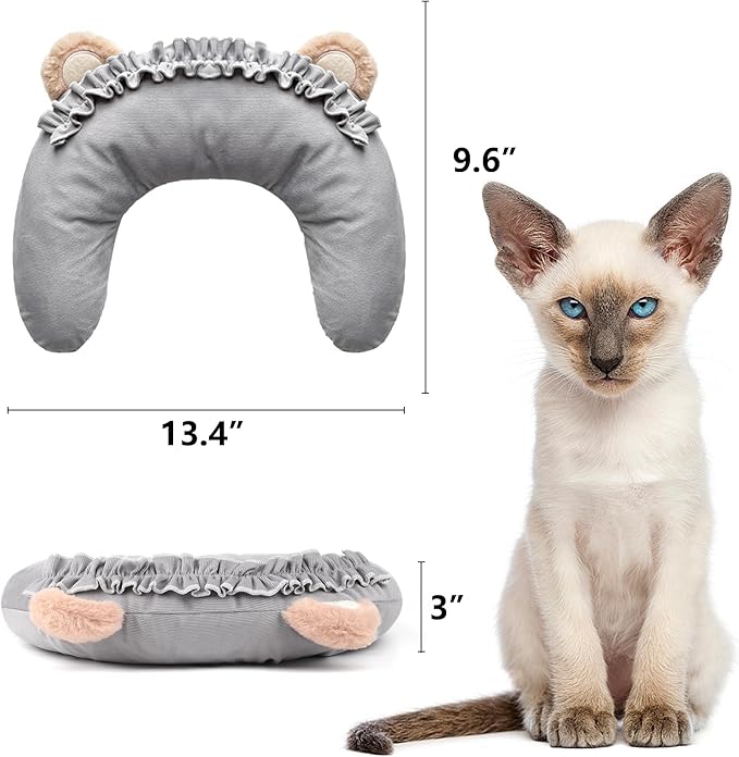 Pet Pillow for Dogs, Dog Calming Pillow, Cat Pillow, Soft Dog Neck Pillow, U-Shaped Pillow for Cat and Dog, Machine Washable Pet, Improve Pet Sleeping