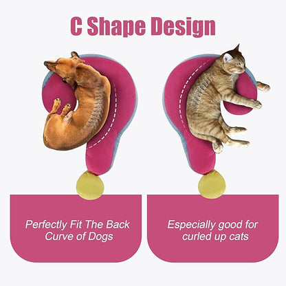 HOMBYS Dog Claming Pillow Curl Up Pillow for Dog & Cats, Extra Large Soft Question Mark Pillows Washable Dog Bed Pillow Hug & Support Your Pets, Dog Body Pillow, 27.6"x16"