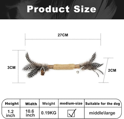 PAZ'S GIFT Catnip Toy Cat Toys Catnip Toy cat chew Toy cat Kicking silvervine Stick Teeth Cleaning Cute Kitten Teething Indoor Interactivecat Dental Care Matatabi (Feather 2pcs)