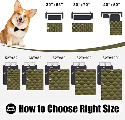 Smiry Waterproof Dog Blanket, Soft Dog Bed Cover Pet Blanket, Reversible Couch Cover for Dogs Washable, Pet Couch Covers for Sofa Furniture Protector for Puppy Cat (82x102 Inch, Green/Navy)