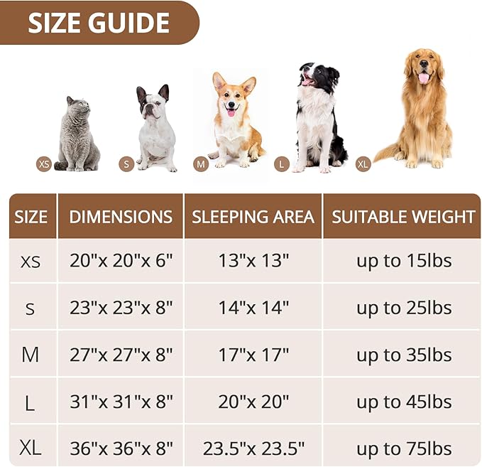 JOLLYVOGUE Donut Dog Bed for Medium Dogs, Anti-Anxiety Washable Round Bed, Calming Donut Dog Cat Bed for Puppy Bed, Fluffy Dog Beds for Large Dogs, Round Puppy Bed for Indoor Pet (31"/Rainbow