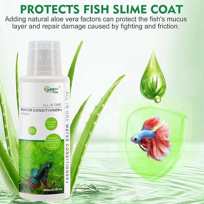 hygger Aquarium Water Conditioner for Freshwater, Neutralizes Chlorine, Chloramines, Reduce Heavy Metals, Ammonia & Nitrite, Safe for Fishes and Plants, 500 ML