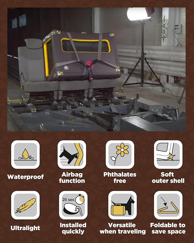 Collapsible Portable Soft Dog Crate-HIGHPI Inflatable Dog Travel Crate For Very Large Dogs, Waterproof Dog Kennel Outdoor Indoor, Safety Foldable Dog Cage For Car Home, Dog Carrier 41"L x 35"W x 29"H