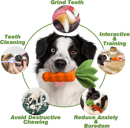 MewaJump Interactive Dog Toys, Durable Dog Chew Toy for Aggressive Chewers Rubber Pet Toy Dog Dental Chew for Small, Medium Breed