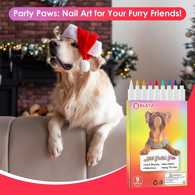 Dog Nail Polish Pen Quick Dry, Odorless, Pet Grooming Kit, Pet Nail Polish, Pet Costume, Dog Safe Paint, Pet Paint, Dog Safe Paint for Paws, Horse Safe Paint, Dog Friendly Nail Polish