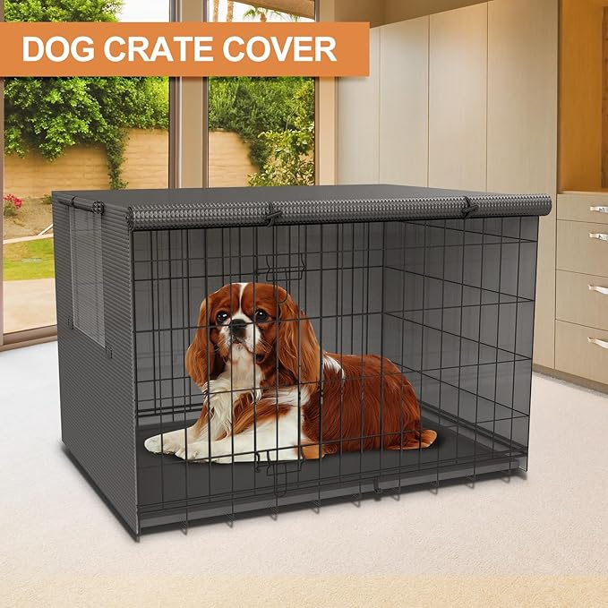 Dog Kennel Cover,Crate Covers for Dog Cages,Crate Cover 24 30 36 42 48-inch,Dog cage Cover,Waterproof Dog Crate Cover,Dog Kennel Cover,Dog Enclosure Covers,Dog Crate Covers Large and Small