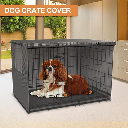 Dog Kennel Cover,Crate Covers for Dog Cages,Crate Cover 24 30 36 42 48-inch,Dog cage Cover,Waterproof Dog Crate Cover,Dog Kennel Cover,Dog Enclosure Covers,Dog Crate Covers Large and Small