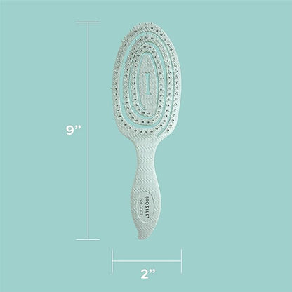 BioSilk Dog Brush, Eco-Friendly Detangling Pin Brush for Dogs in Mint Green, Easy to Hold Ergonomic Handle Dog Brushes, Wet or Dry Dog Hair Brush, 48 Pack
