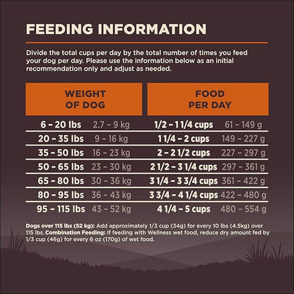 Wellness CORE Dry Dog Food, Grain-Free, High Protein, Natural, Original Turkey & Chicken Recipe, (4-Pound Bag)