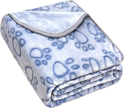 Dog Bed Blankets for Large Dogs, Soft Fleece Dog Blanket Fluffy Pet Blanket Warm Sleep Mat Cover for Bed Couch, Cute Paw Print Puppy Cat Blanket, Blanket for Dogs, 60"X50" (1 Pack)