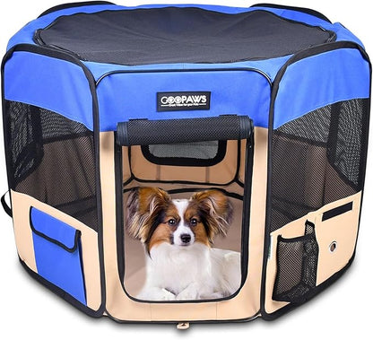 JESPET Pet Dog Playpens 36", 45" & 61" Portable Soft Dog Exercise Pen Kennel with Carry Bag for Puppy Cats Kittens Rabbits, Indoor/Outdoor Use