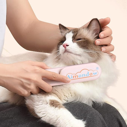 Dog Hair Remover Brush, Cat Grooming Brush for Long and Short Hair Dogs Cats, Self Cleaning Shedding Brush for Massage, Removes Puppy Loose Undercoat Mats Tangled Hair (Green)