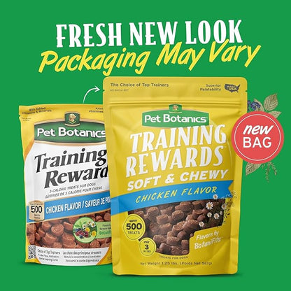(3 Packs) Training Rewards Treats for Dogs, Speeds Up Learning Curve, No BHA, BHT, Ethoxyquin, Bacon, Beef, Chicken, 20 oz with 10ct pet Wipes