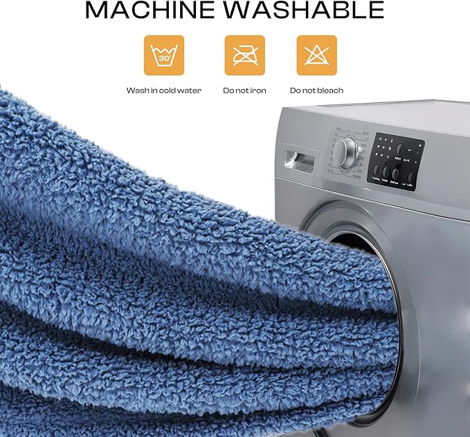 Luciphia 1 Pack 3 Calming Dog Blanket Fluffy Premium Fleece Pet Blankets Soft Sherpa Throw for Dogs Puppy Cat Haze Blue Medium (30" x20")