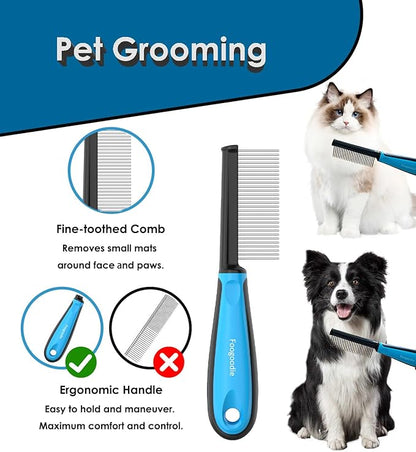 Dog Nail Clippers with Light, 2 in 1 Dog Nail Trimmers with Safety Guard & Quick Sensor to Prevent Over-Cutting, Includes Pet Grooming Comb & Nail File, Ideal for Cats & Dogs