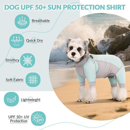 Dog Sun Protection Shirt, UV Shirt for Dogs, Lightweight Breathable Cooling Vest, Quick Dry Dog Summer Clothes for Small Dogs