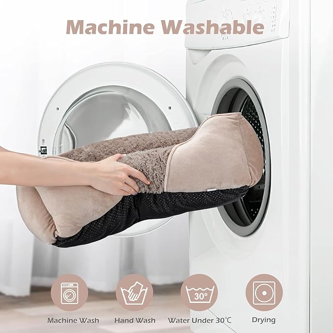 INVENHO Large Dog Bed for Large Medium Small Dogs Rectangle Washable Dog Bed, Orthopedic Dog Bed, Soft Calming Sleeping Puppy Bed Durable Pet Cuddler with Anti-Slip Bottom L(30"x24"x9")