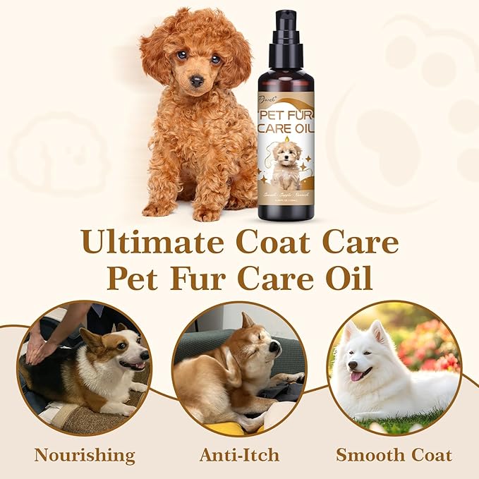 Waterless Dog Shampoo No Rinse Foam, Dog Dry Shampoo, with Pet Fur Care Oil, Pet Sensitive Glove & Stainless Steel Pets Grooming Comb, Clean Quickly, Soothe & Moisturize