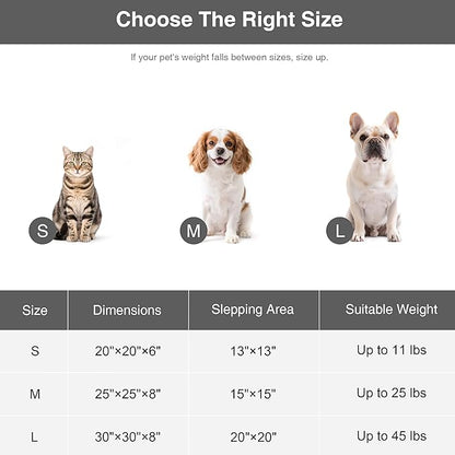 Love's cabin Round Donut Cat and Dog Cushion Bed, 20in Pet Bed for Cats or Small Dogs, Anti-Slip & Water-Resistant Bottom, Super Soft Durable Fabric Pet Beds, Washable Luxury Cat & Dog Bed Brown