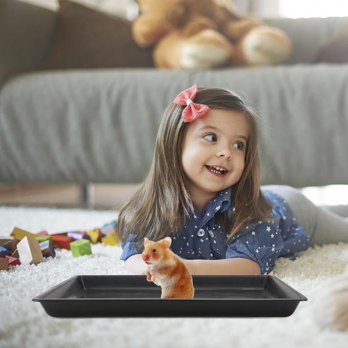 Garneck Dog Crate Replacement Tray 34x26cm Durable Plastic Bottom Pan for Pet Cages - Kennels and Rabbit Litter Box Easy Clean Dog Cage Tray for Cats Dogs and Small Animals