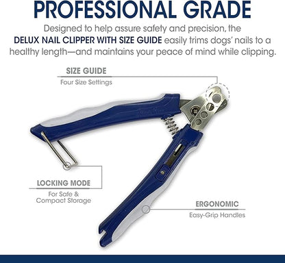 Four Paws Magic Coat Professional Series Deluxe Dog Nail Clipper with Size Guide, Claw Trimmer for Dogs, 1 Count