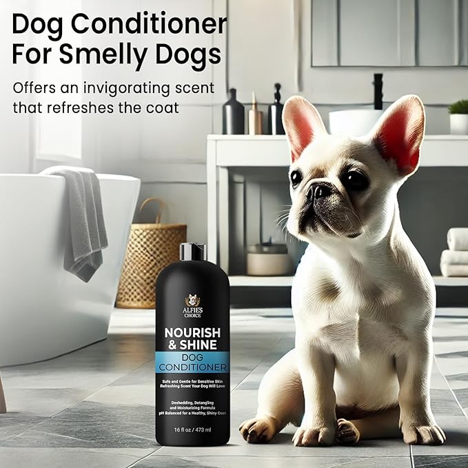 Dog Conditioner for Itchy Skin & Detangling  Calming & Moisturizing Formula with Lavender, Rosemary & Vitamin E  Softens Coat & Eases Brushing  Hypoallergenic  16 fl oz